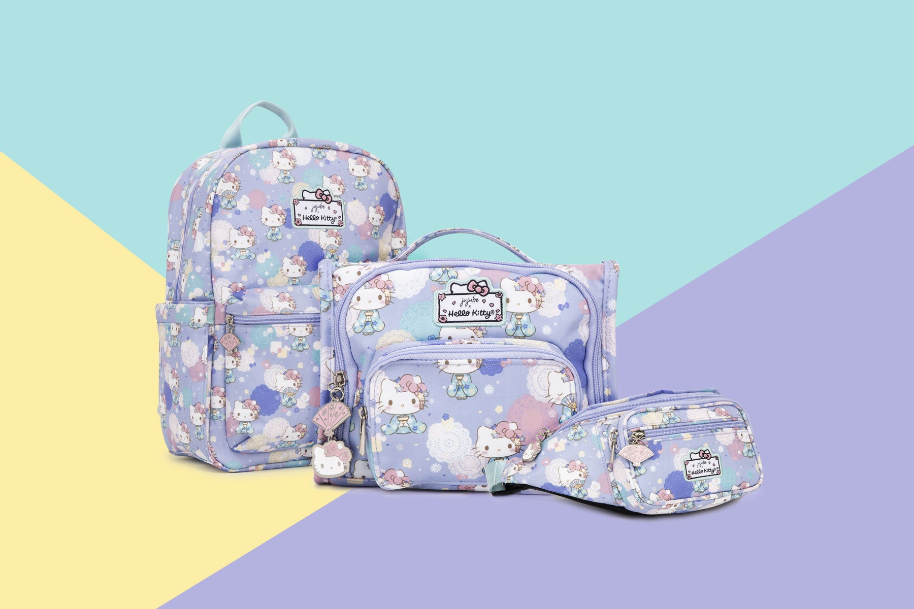 hello kitty jujube hk kimono midi backpack x Zealous (Cherry Blossoms) Spring just got a whole lot sweeter JuJuBe Hello Kitty Kimono Print