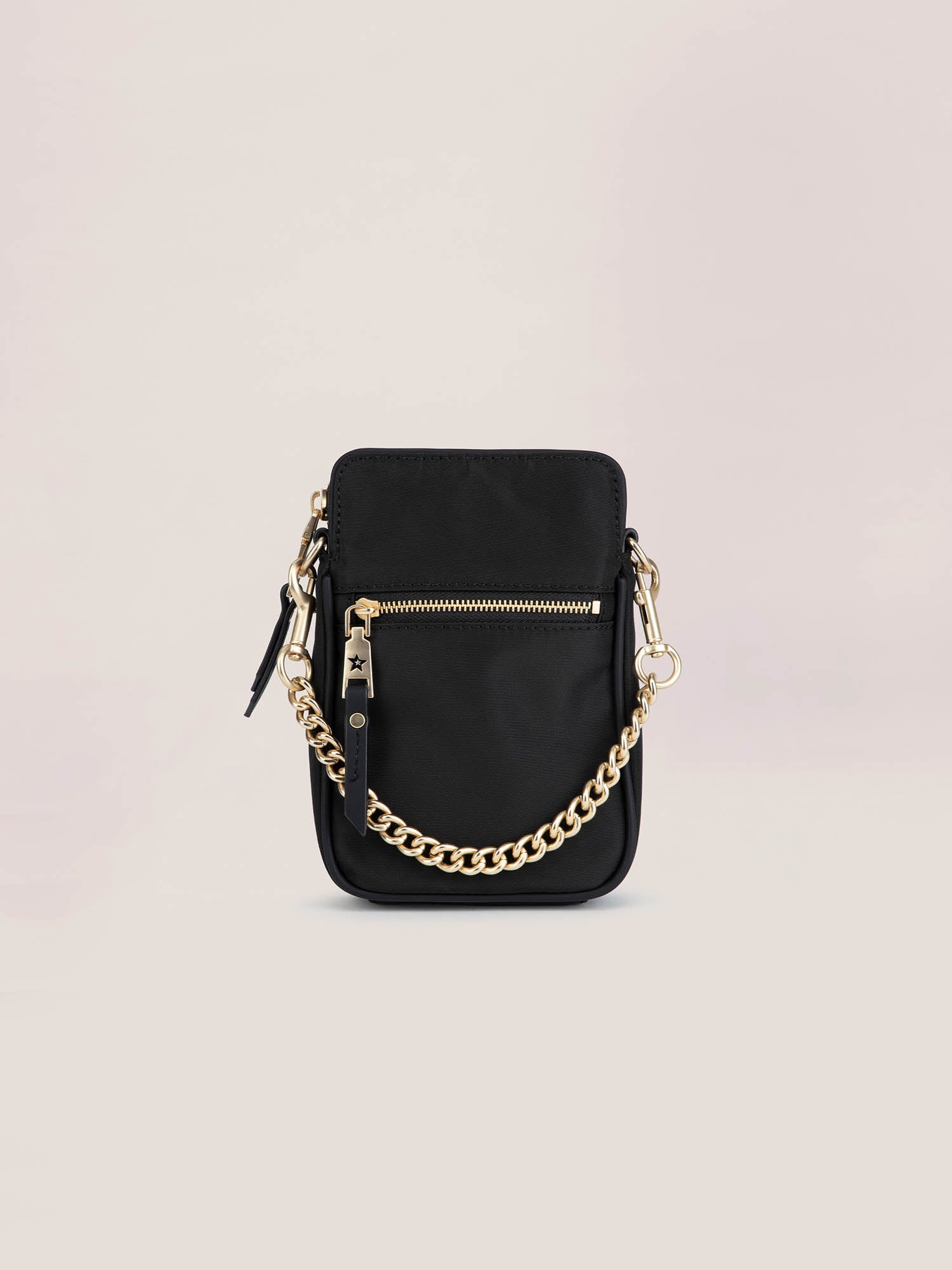 black crossbody purse with chain