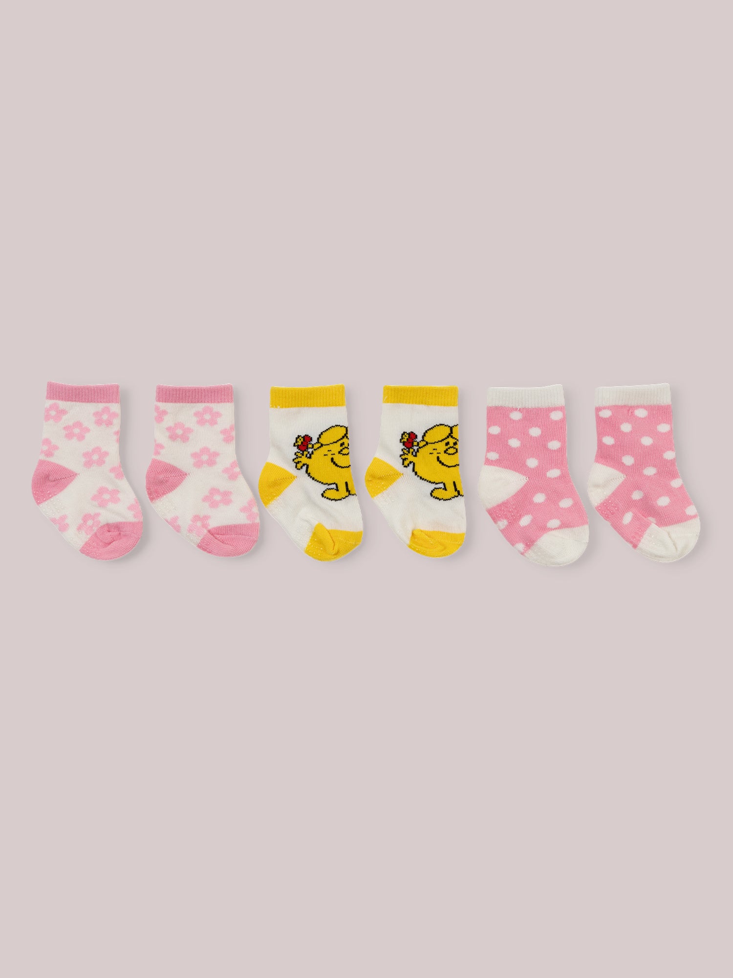 Set of 3 Little Miss Sunshine Baby Socks