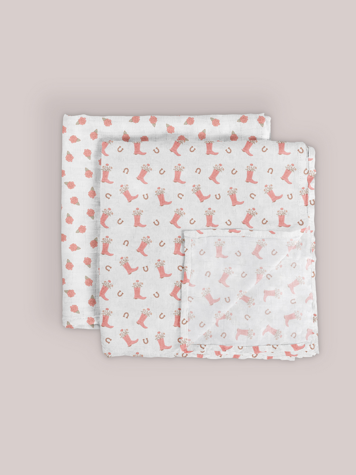 2-Pack Square Swaddle Blanket Set - Bloomin&