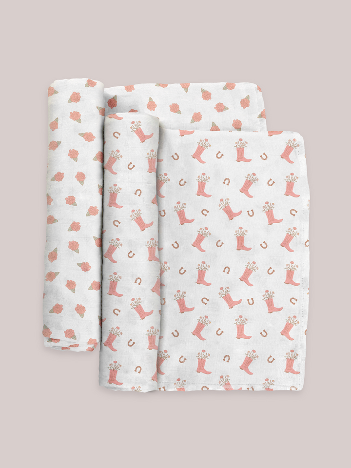 2-Pack Square Swaddle Blanket Set - Bloomin&