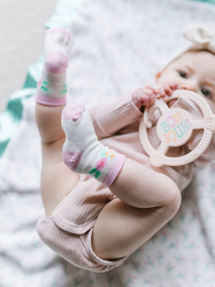 Silicone Teether Ring &amp; Detachable Clip - Bonjour Bébé