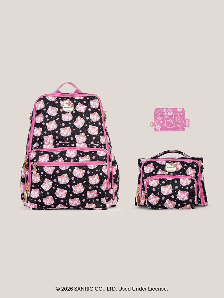 Hello Kitty® × JuJuBe Cherry Blossoms Zealous Backpack + Bestie + Be Charged Bundle