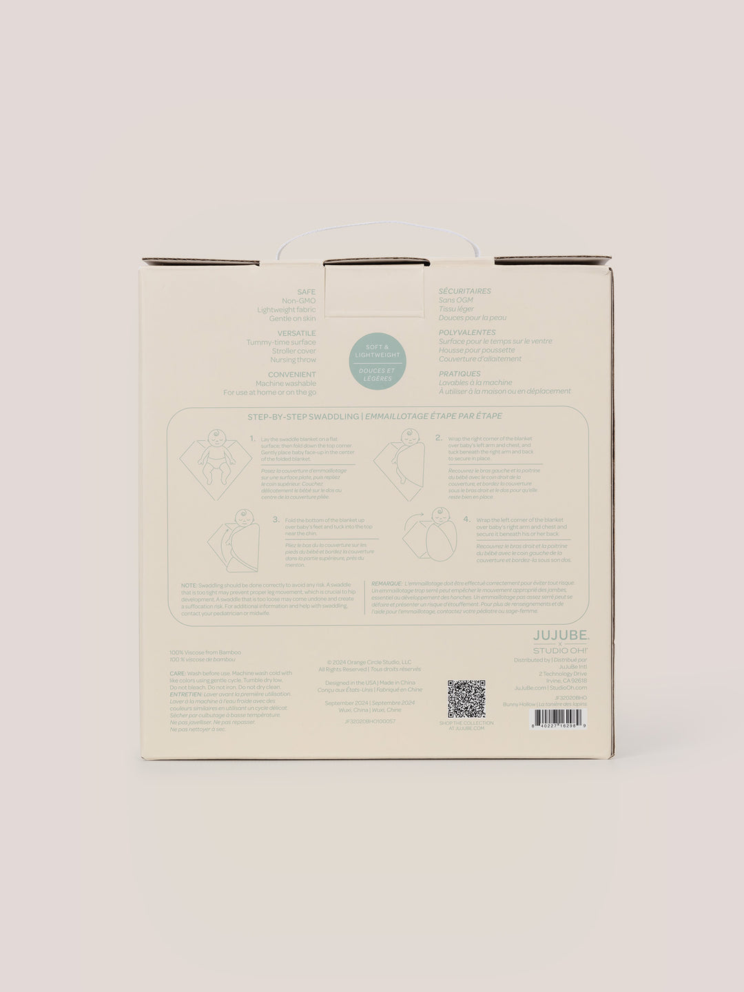 2-Pack Square Swaddle Blanket Set - Bunny Hollow