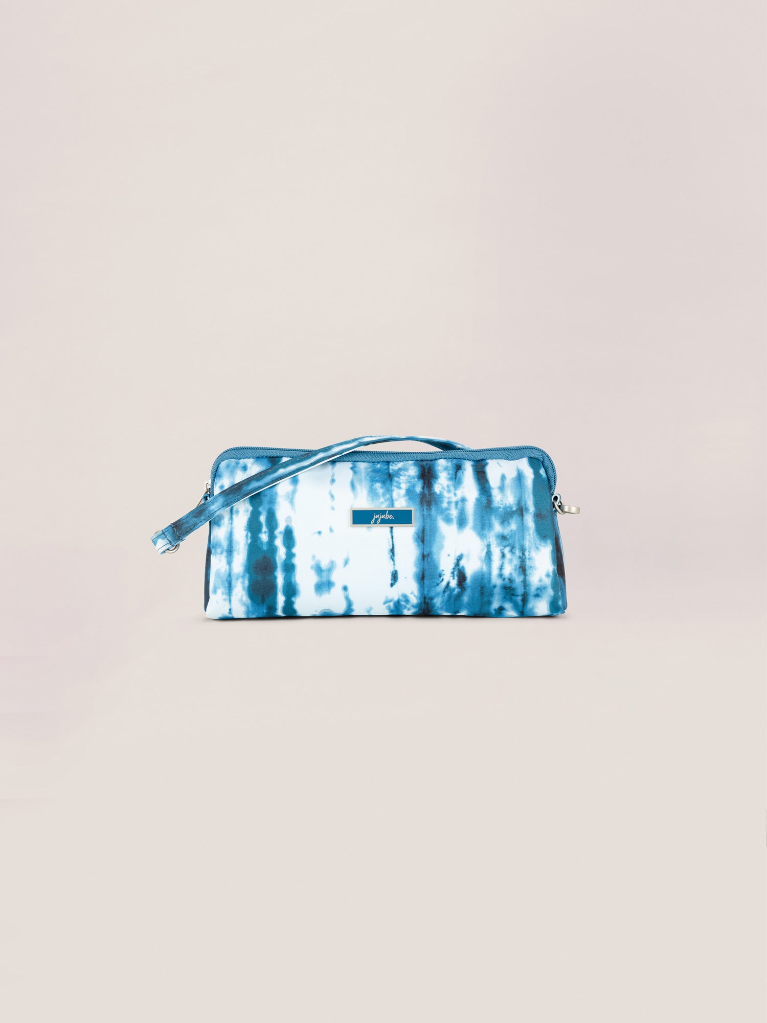 Blue and White Tie Dye Print Be Set Bag Trio Medium Piece with Short Strap