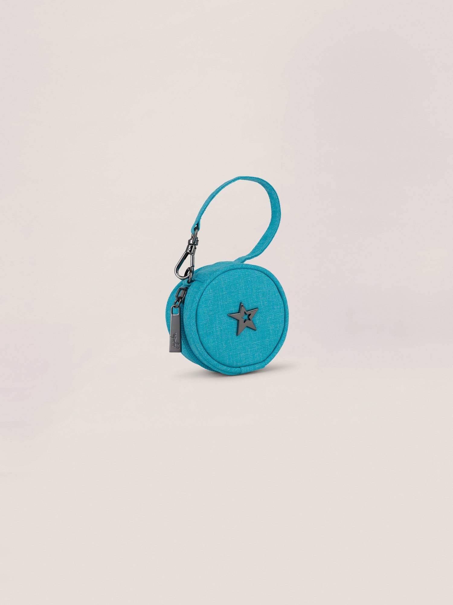 Bright Blue Paci Pod Pacifier Case Quarter Angle View