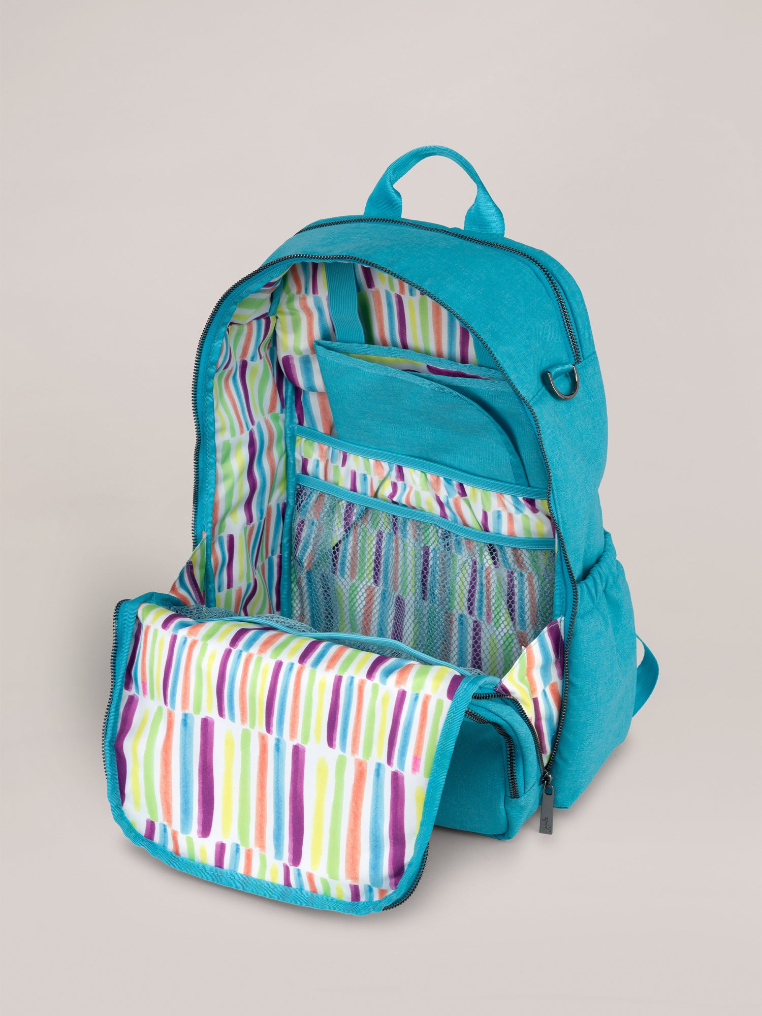 Bright Blue Zealous Backpack Top Down Interior View