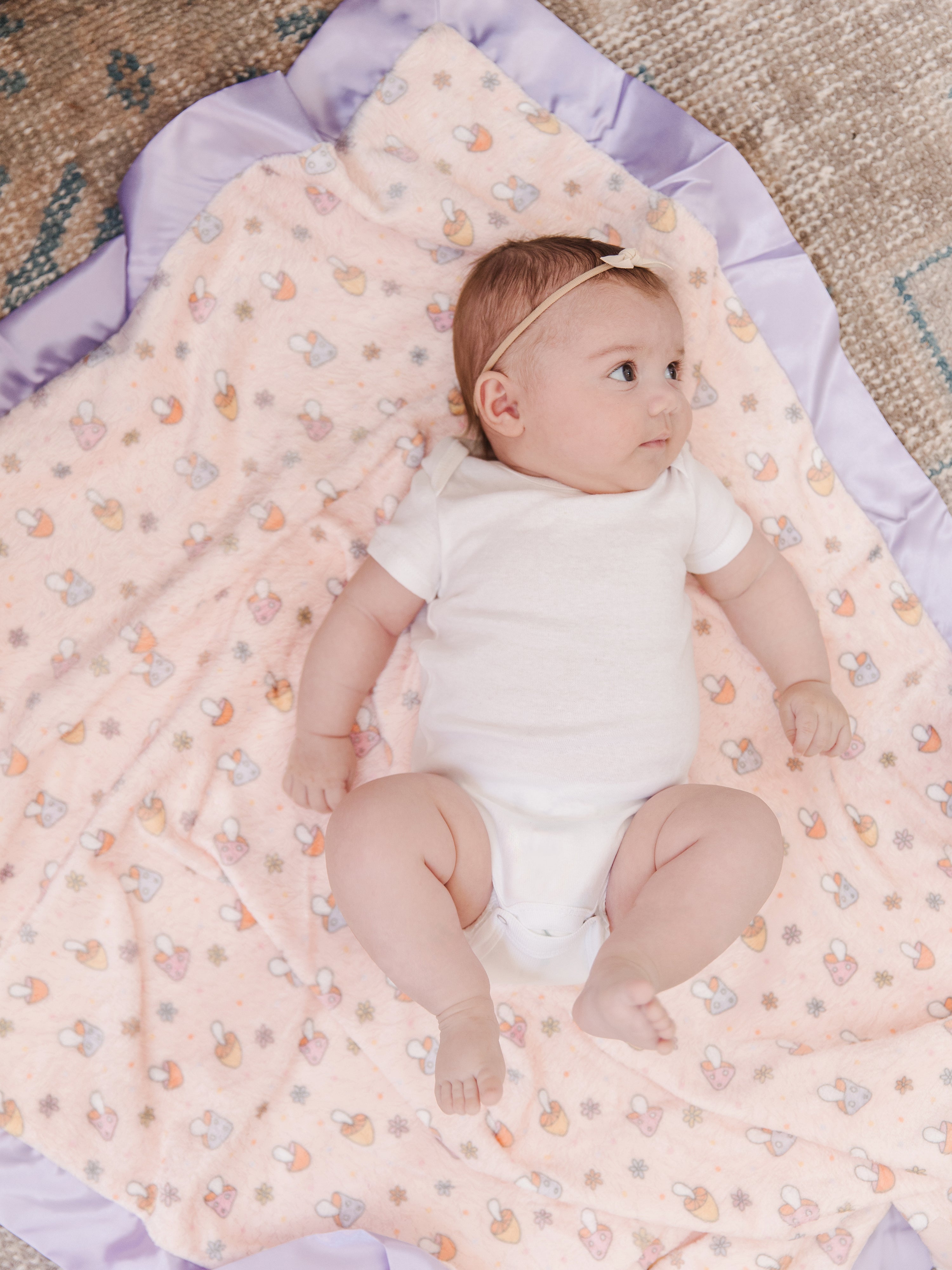 Reversible Baby Blanket - Mushy Love