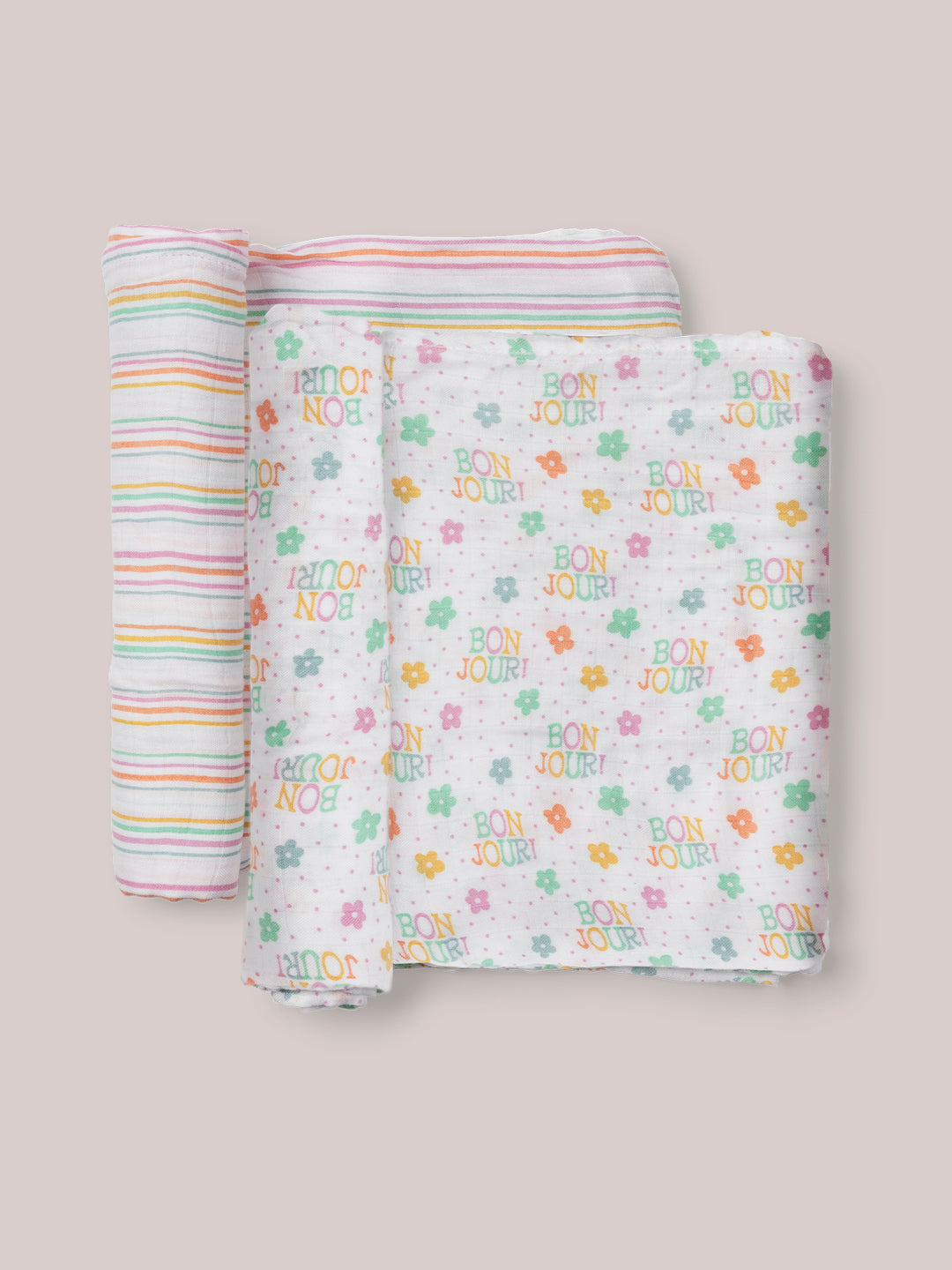 2-Pack Square Swaddle Blanket Set - Bonjour Bébé