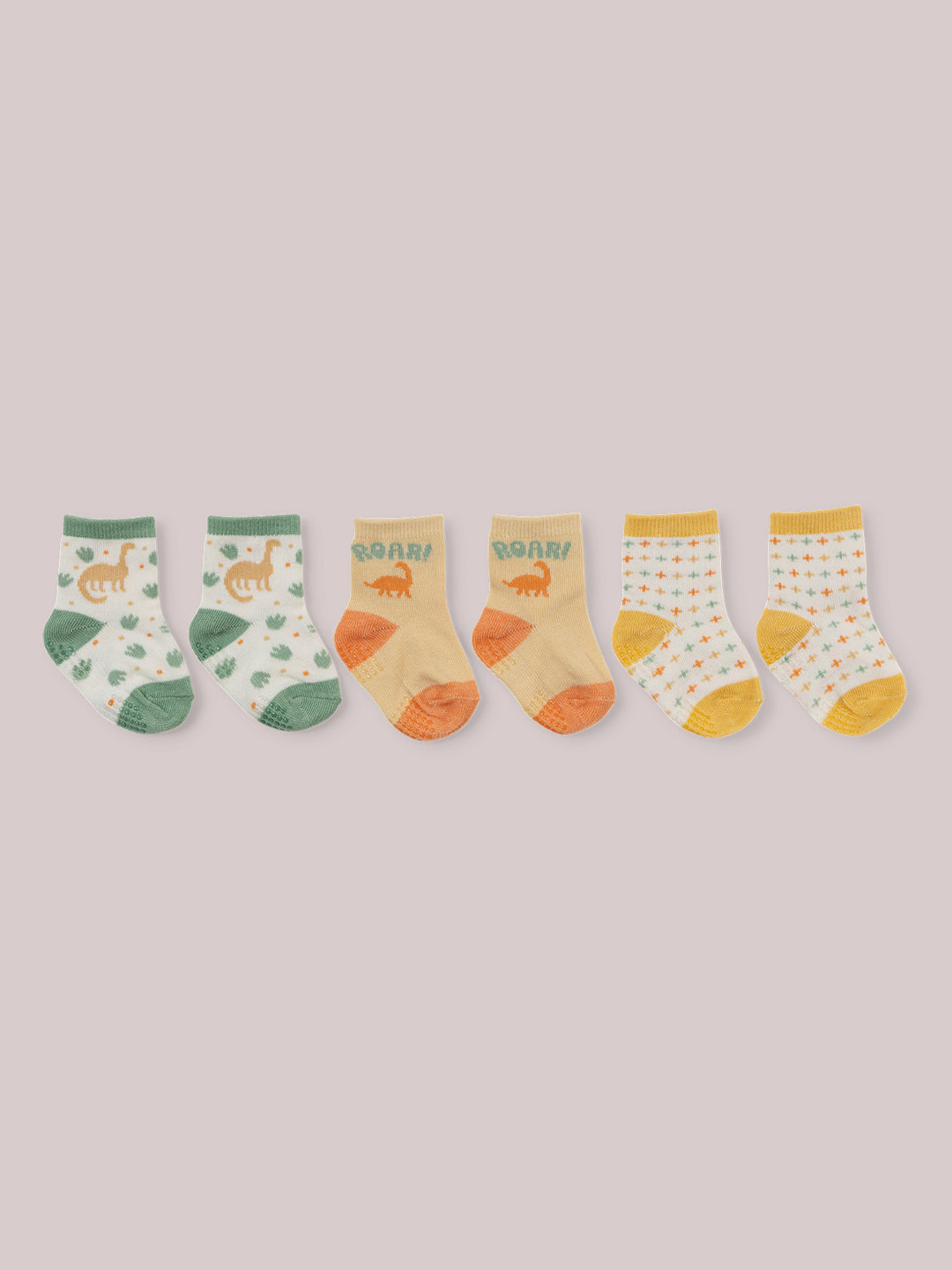3-Pack Soft Durable Baby Socks Set - Roarsome