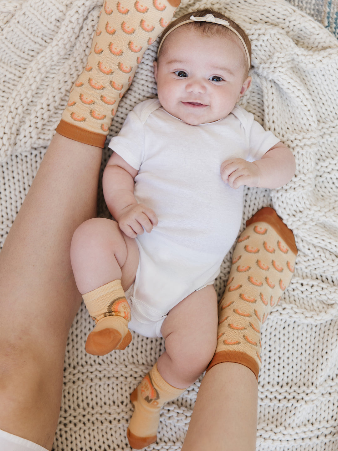 Mama &amp; Me Matching Socks Set - Be Kind Rainbows