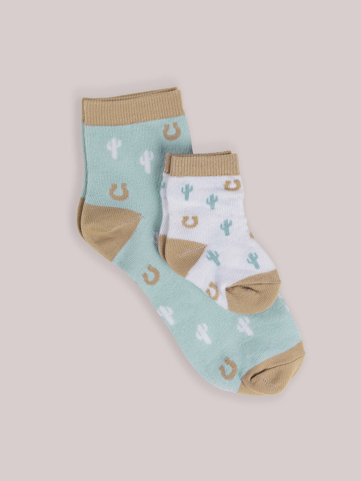 Mama &amp; Me Matching Socks Set - Howdy Partner Blue