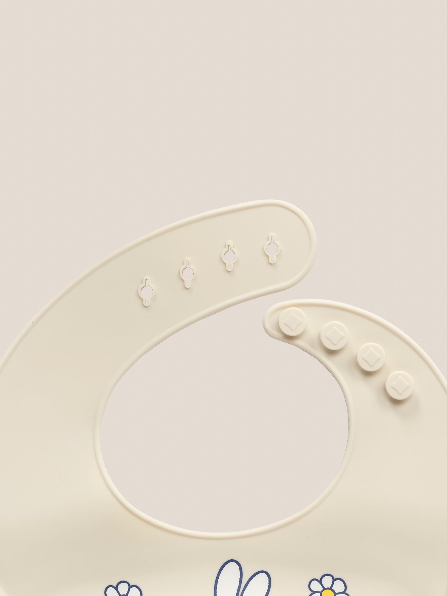 Miffy Flower Fields Silicone Bib - Eggshell
