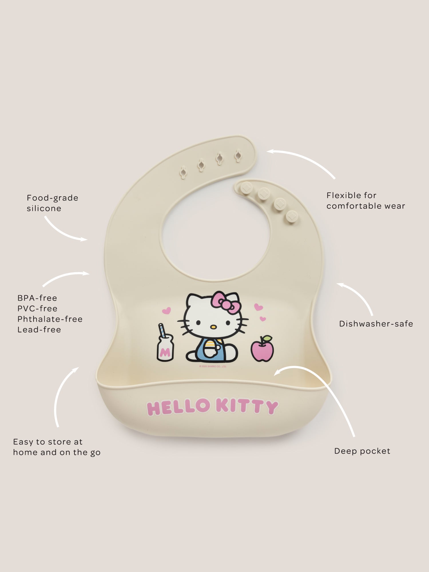 Hello Kitty® Silicone Bib
