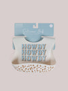Silicone Bib - Howdy Partner Blue by Caroline Alfreds