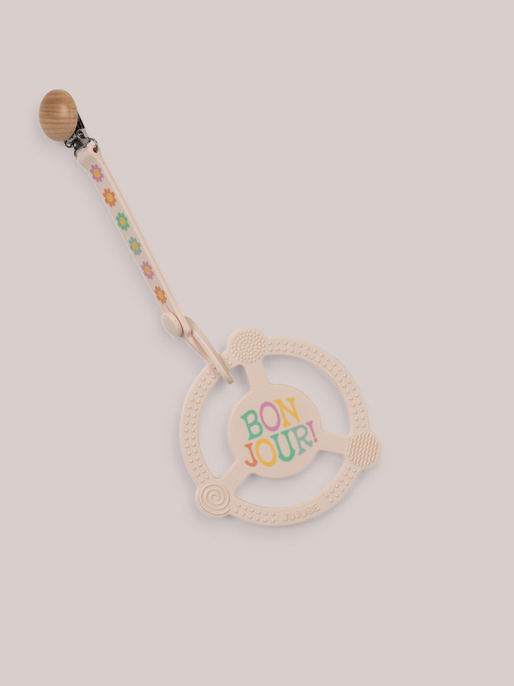 Silicone Teether Ring &amp; Detachable Clip - Bonjour Bébé