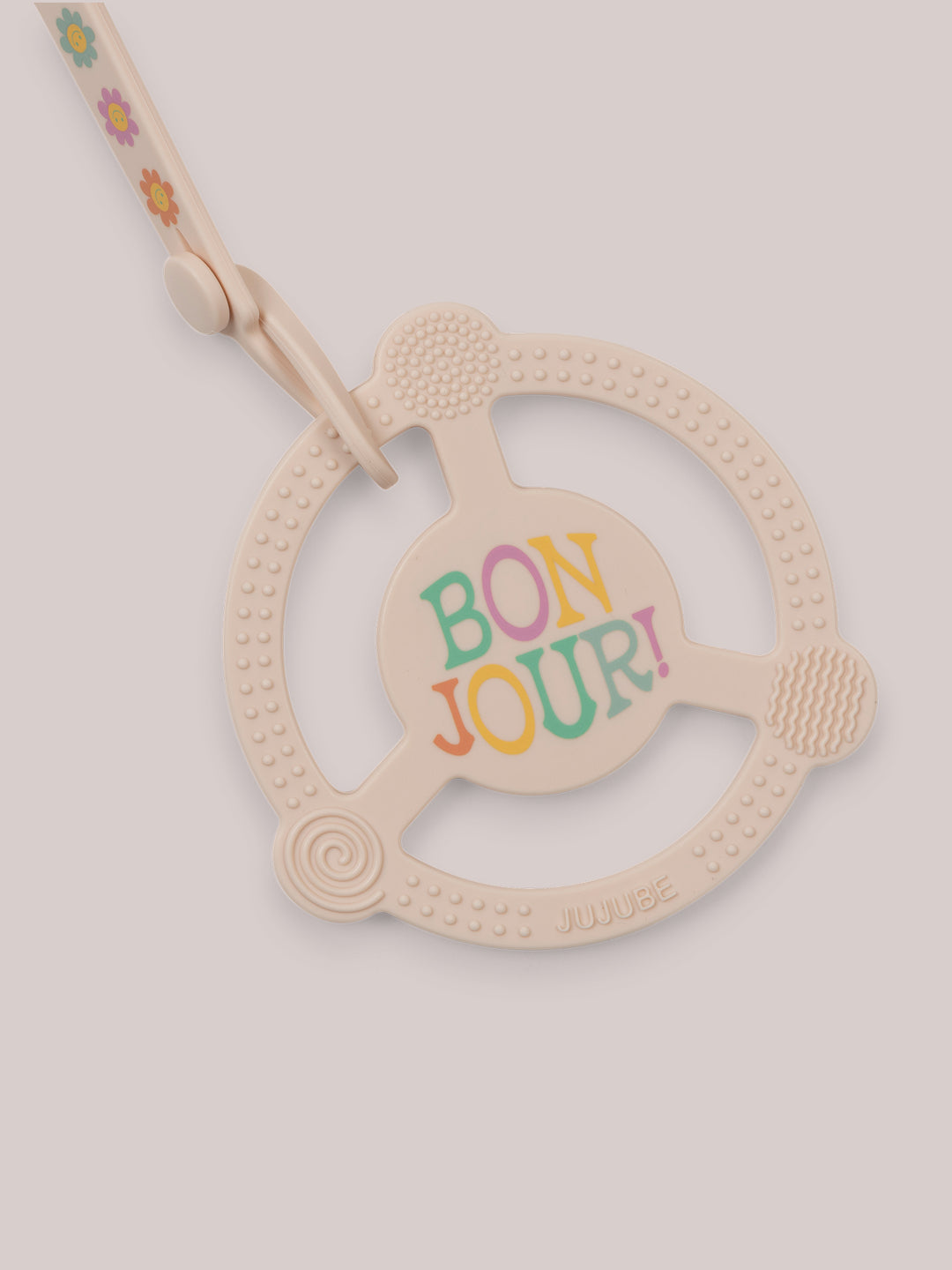 Silicone Teether Ring &amp; Detachable Clip - Bonjour Bébé