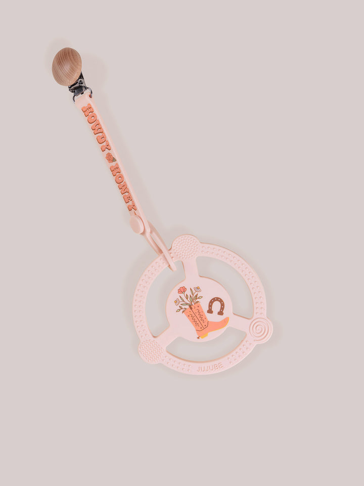 Silicone Teether Ring &amp; Detachable Clip - Bloomin&