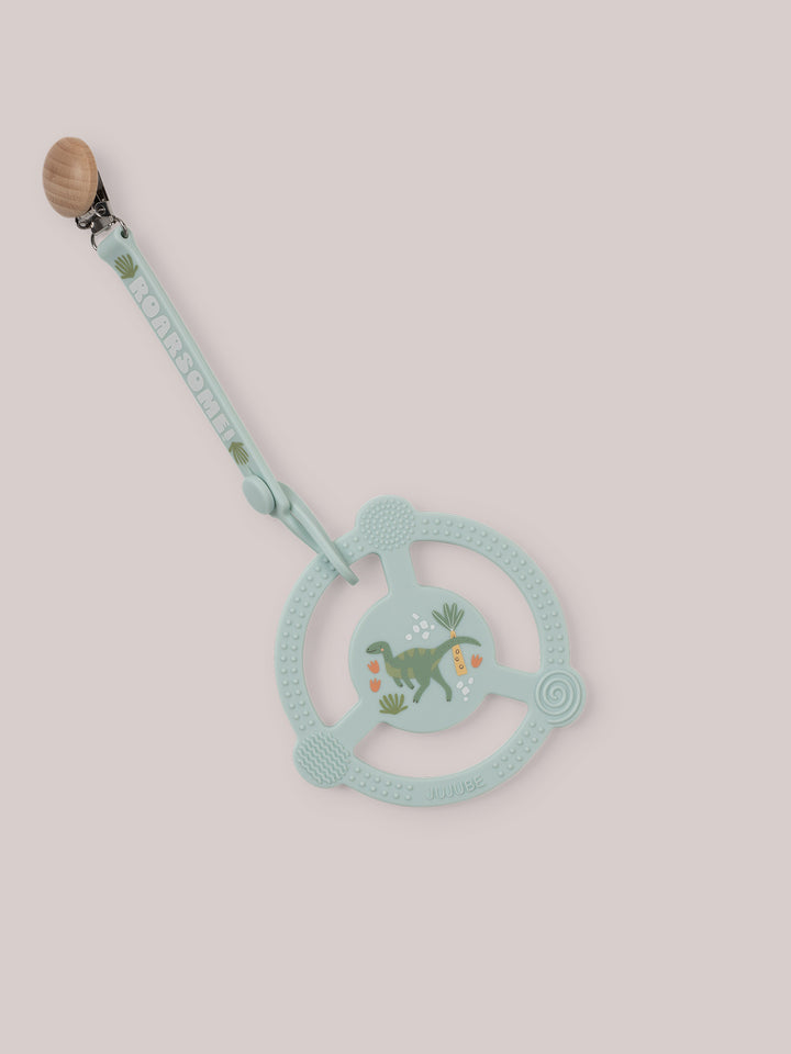 Silicone Teether Ring &amp; Detachable Clip - Roarsome