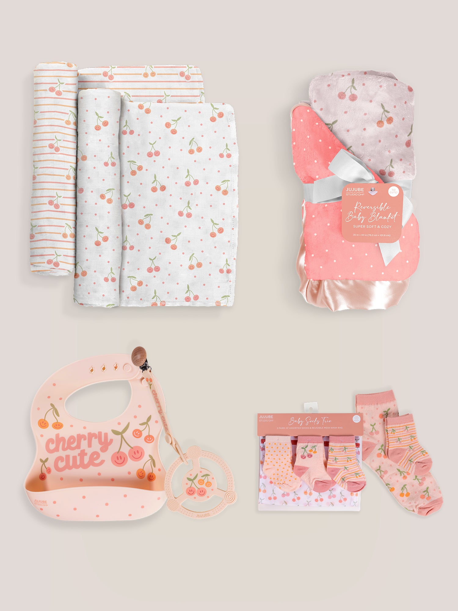 Everyday Essentials Baby Bundle: Cherry Cute
