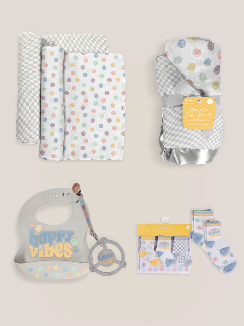 JuJuBe x Studio Oh! Socks, Bib, Teething Ring, Blankets Baby