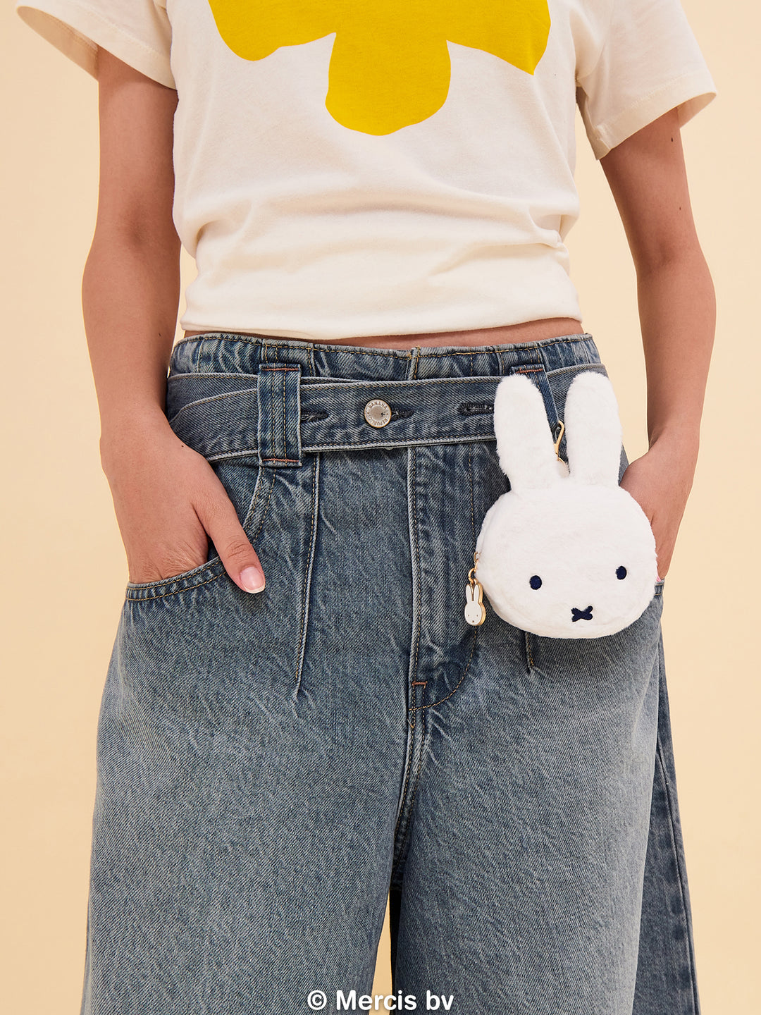 Miffy Flower Fields Plush Mini Pouch - White