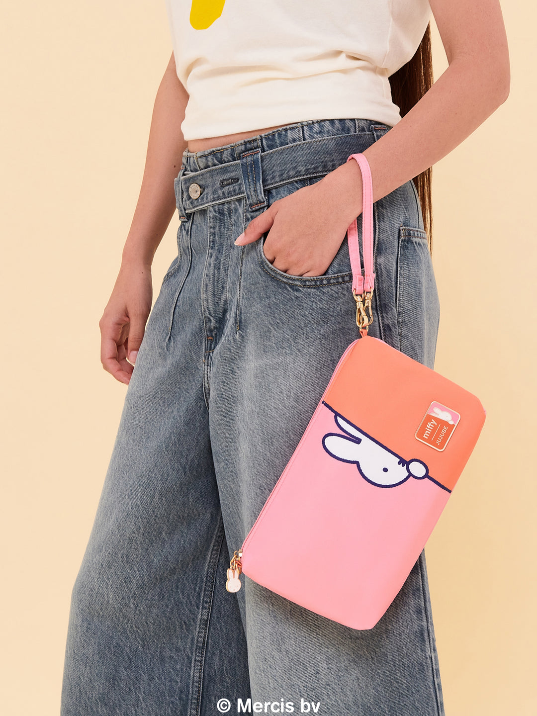 Miffy Flower Fields Be Quick Clutch - Pink &amp; Orange