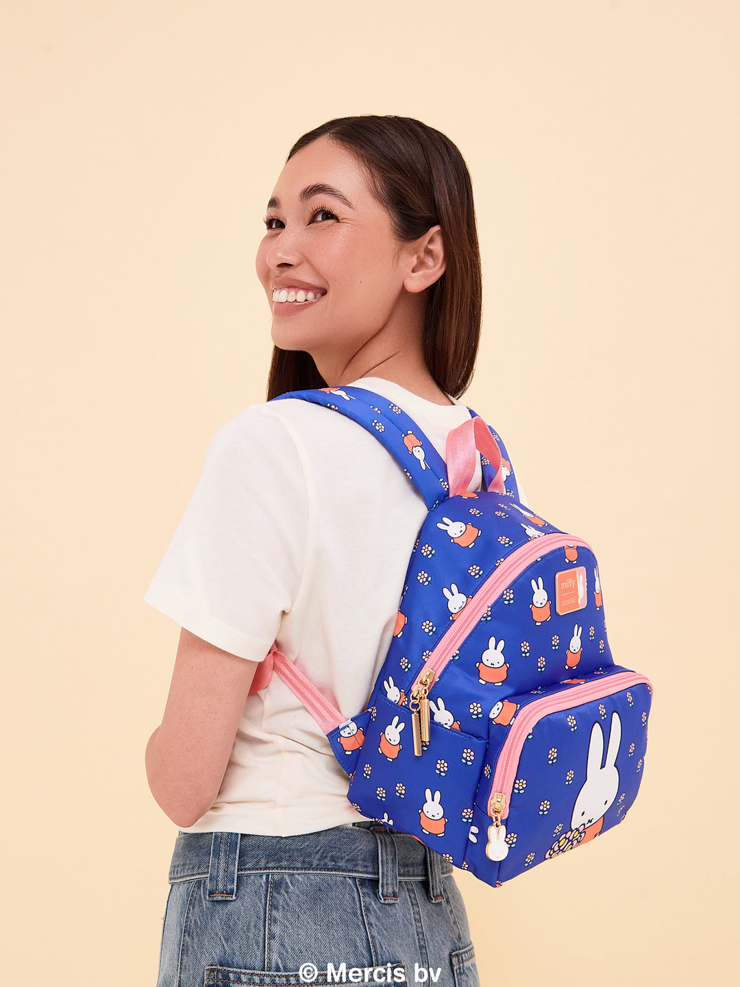 Miffy Flower Fields Everyday Mini Backpack - Blue &amp; Orange