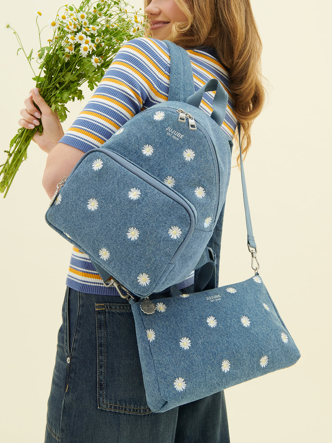 Everyday Mini Backpack - Denim &amp; Daisies