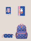 Miffy Flower Fields Zealous + Hardcover Notebook + Gel Pen Set + Pencil Pouch Bundle