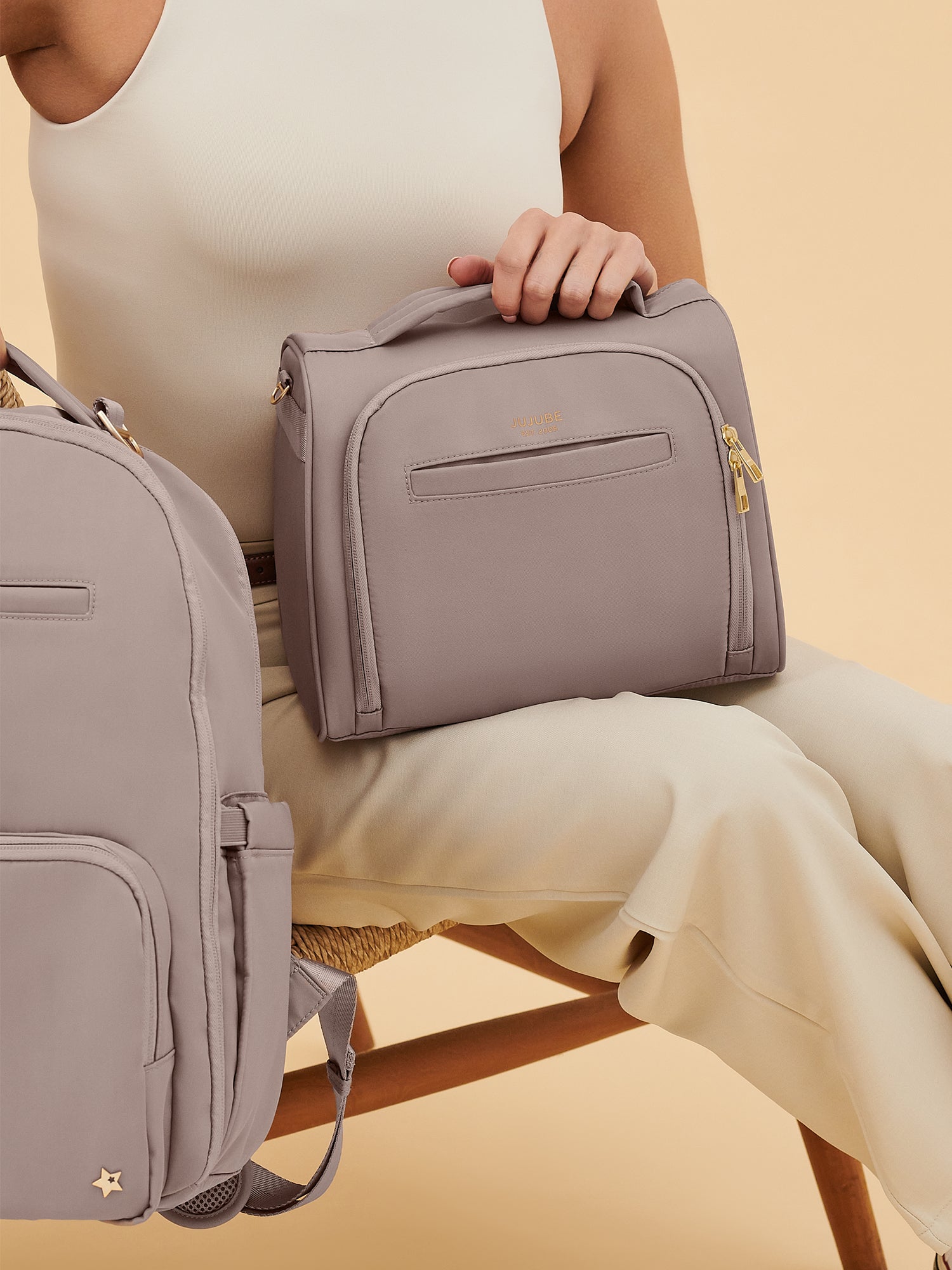 Insulated Bottle Bag - Taupe