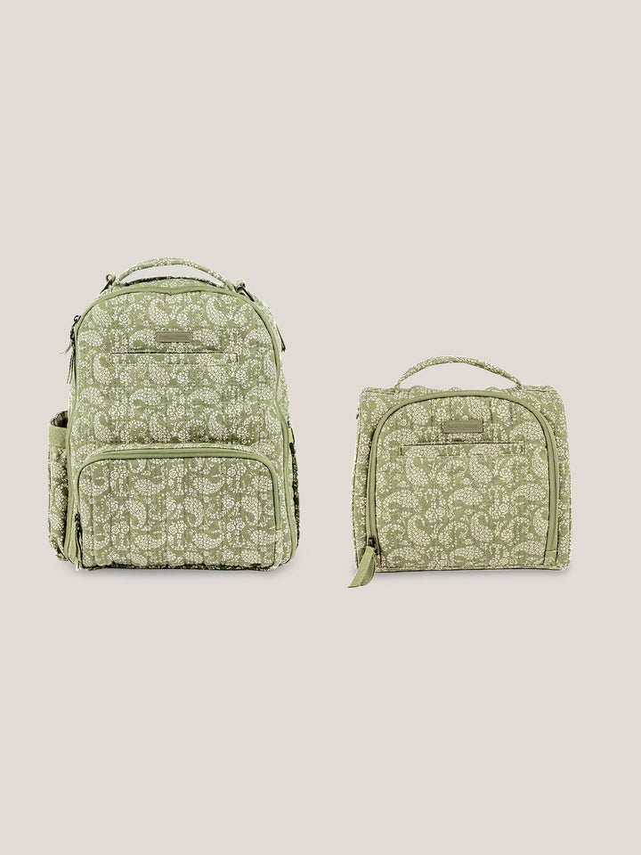 Classic Backpack + Insulated Bottle Bag Bundle - Paisley Floral