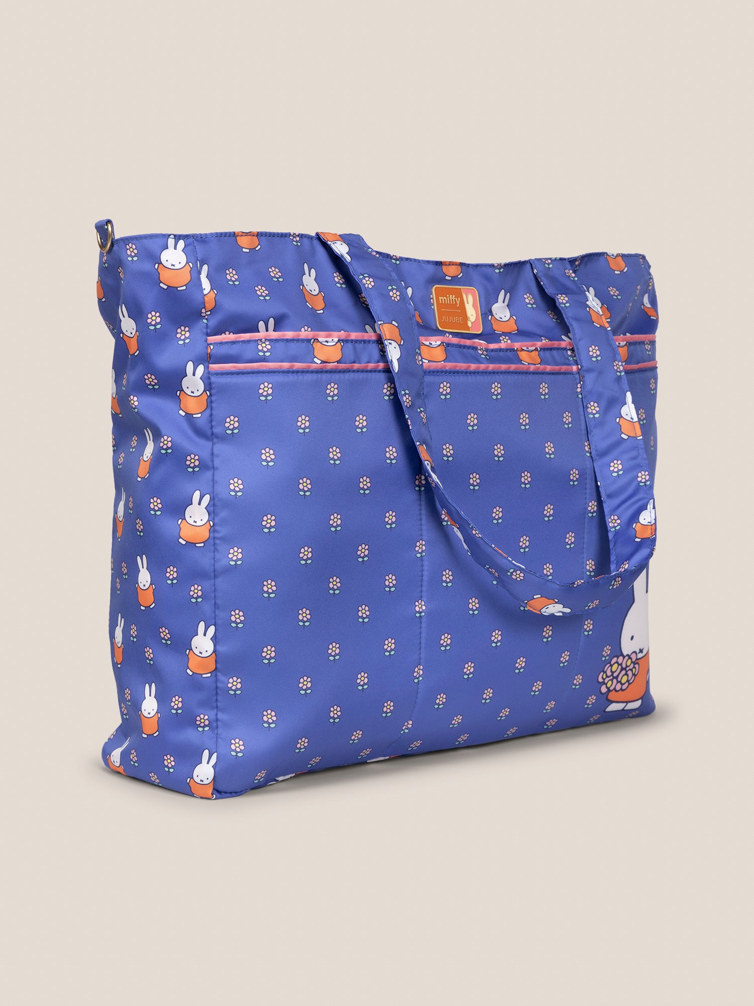 Miffy Flower Fields Super Be large Diaper Bag Duffel - Blue & Orange