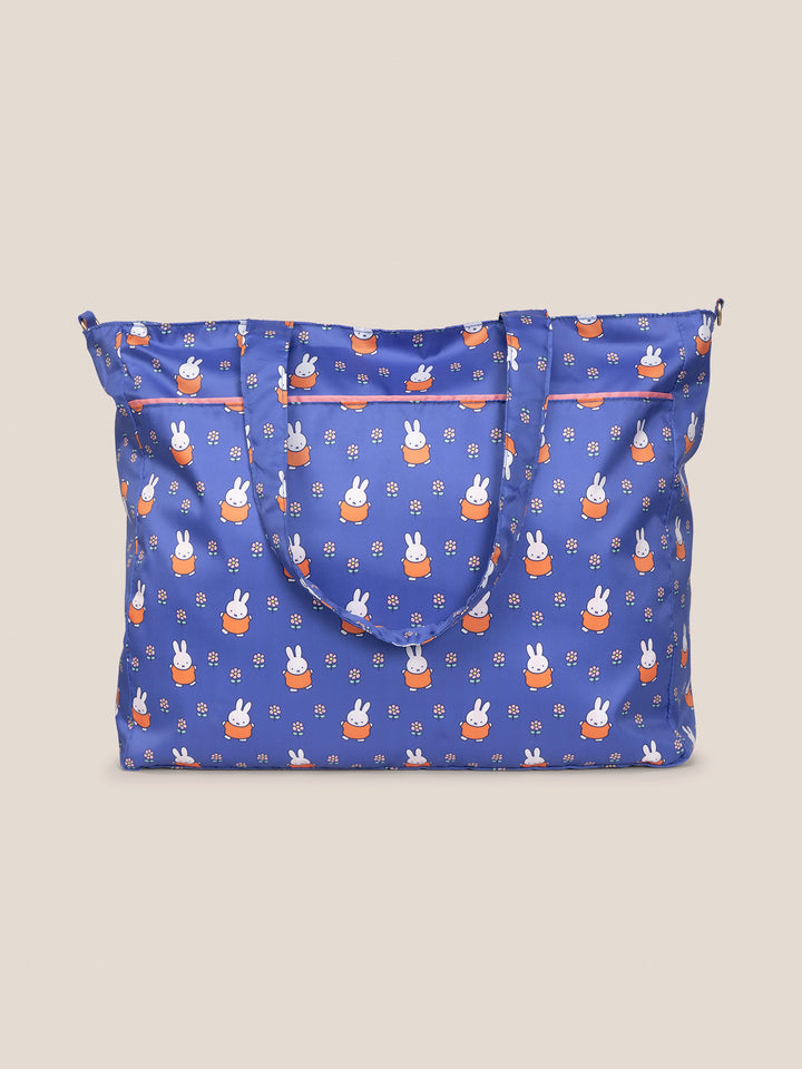 Miffy Flower Fields Super Be large Diaper Bag Duffel - Blue &amp; Orange