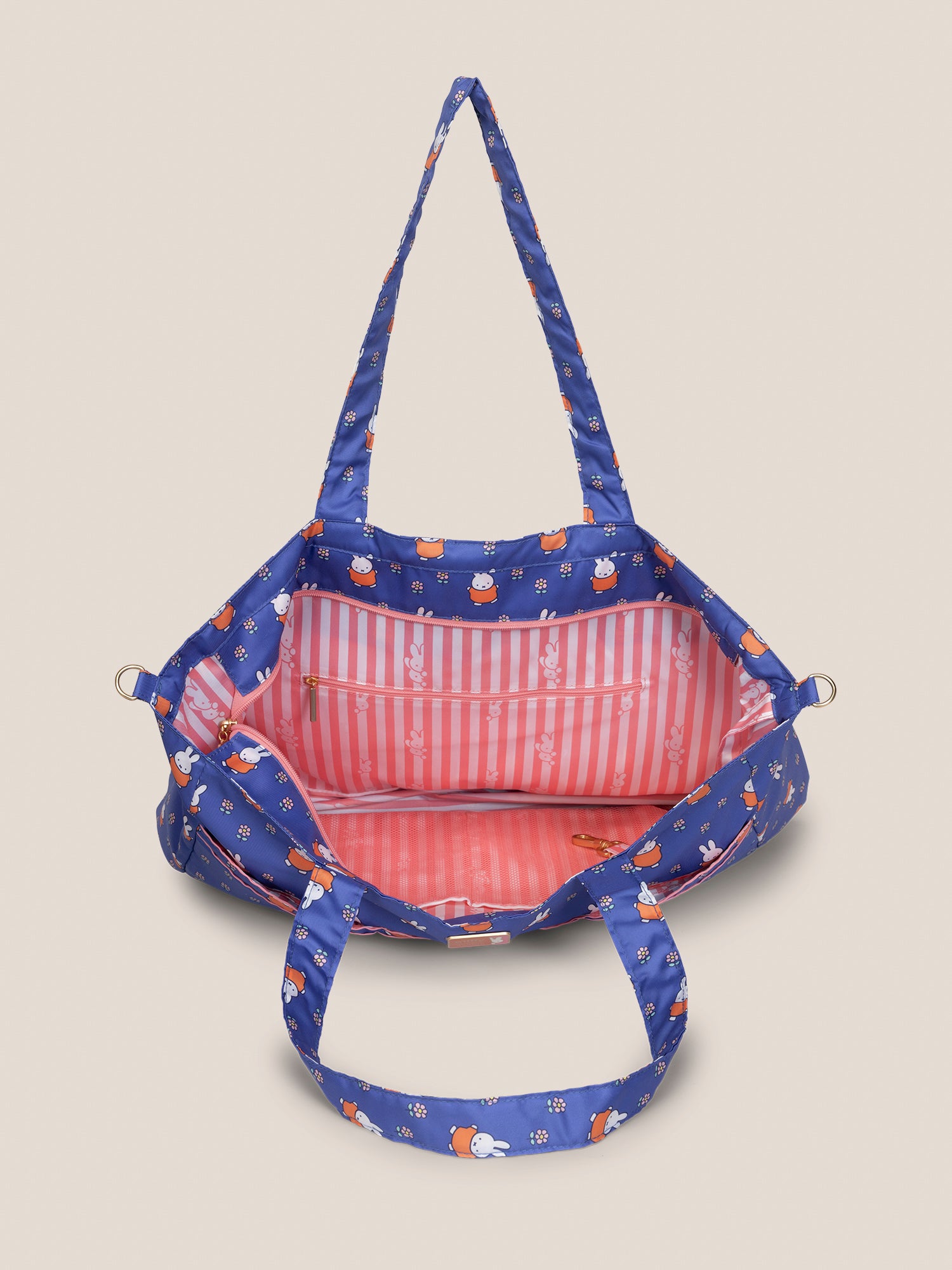 Miffy Flower Fields Super Be large Diaper Bag Duffel - Blue & Orange