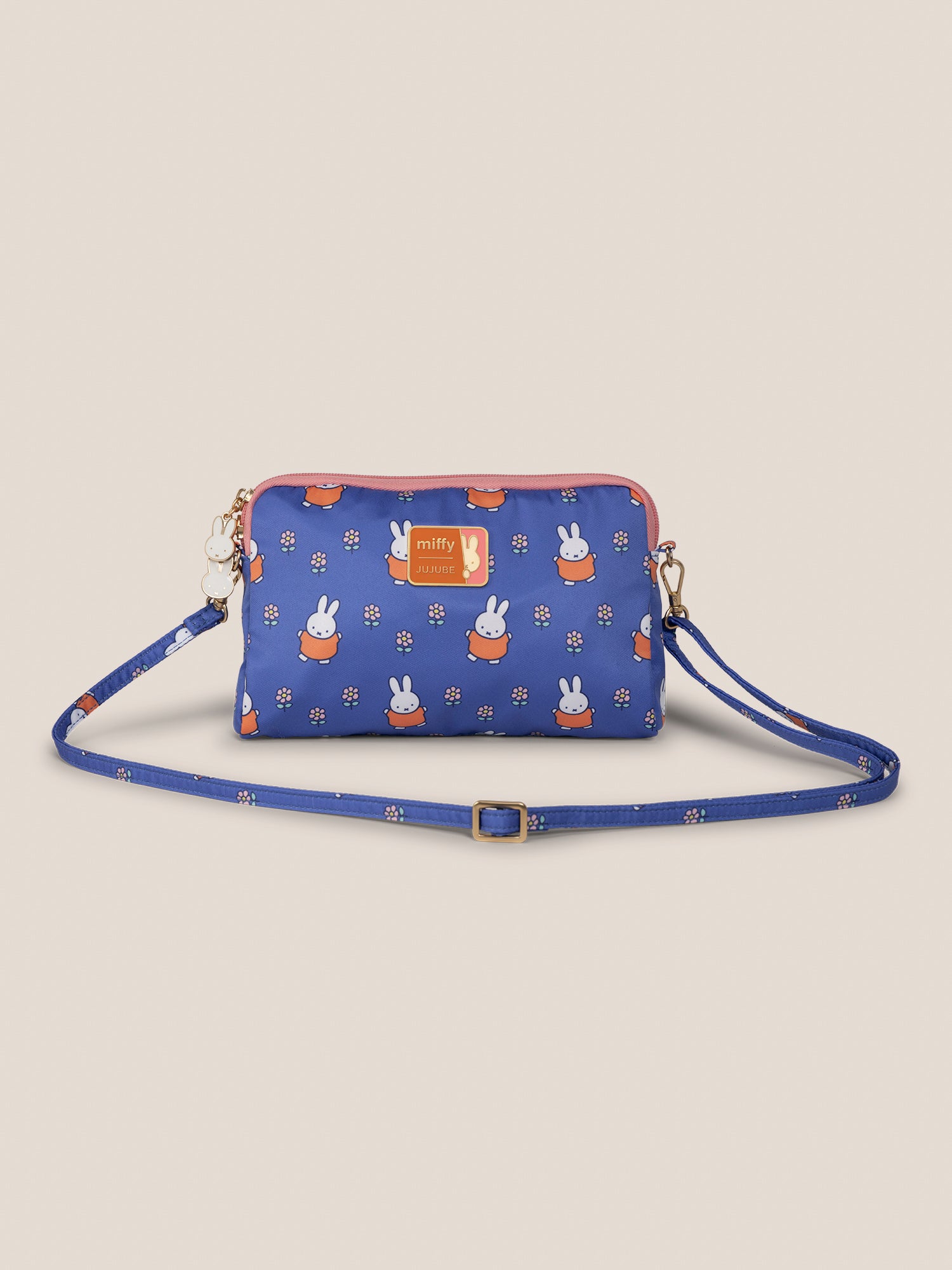 Miffy Flower Fields Be Set 3-Piece Pouch Set - Blue & Orange