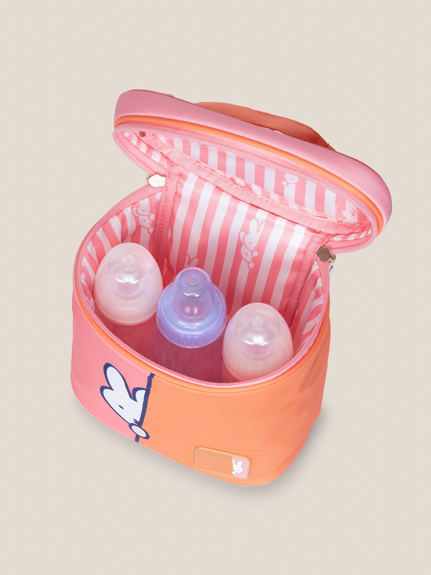 Miffy Flower Fields Fuel Cell Insulated Bottle Bag - Pink & Orange