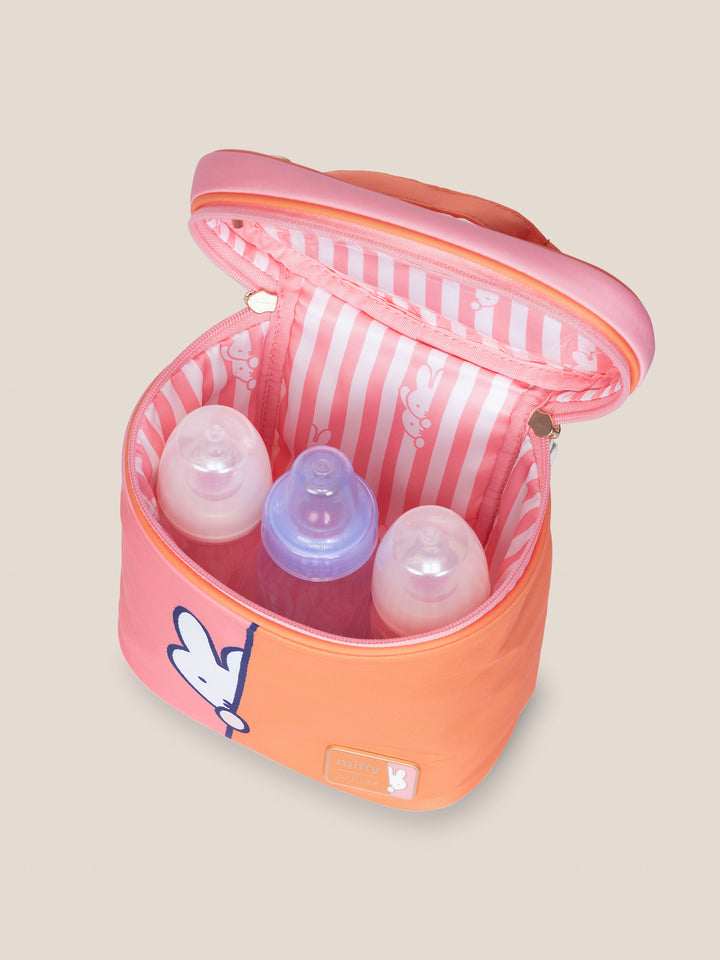 Miffy Flower Fields Fuel Cell Insulated Bottle Bag - Pink &amp; Orange