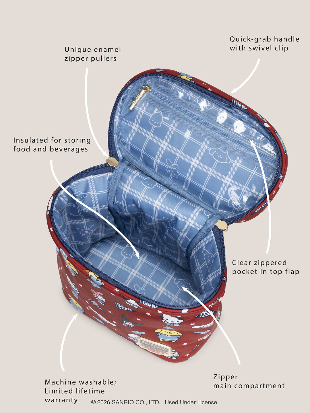 Hello Kitty® × JuJuBe Varsity Fuel Cell + Zealous Backpack Bundle