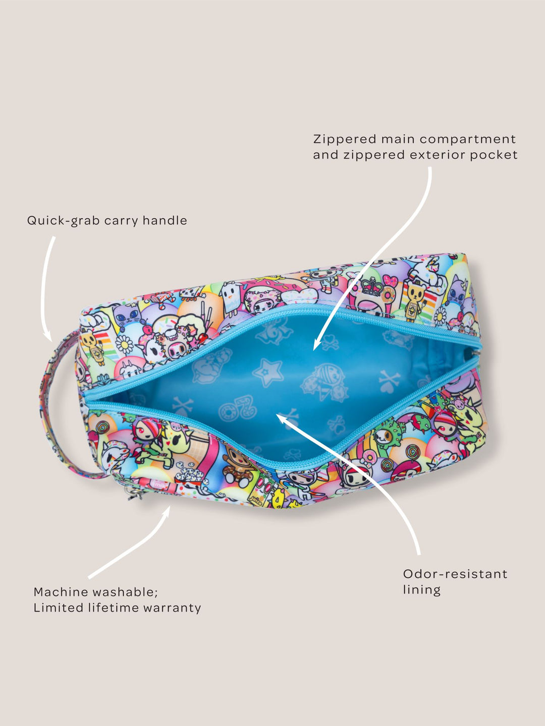 tokidoki Be Dapper Toiletry Cosmetic Pouch - 20th Anniversary Celebration