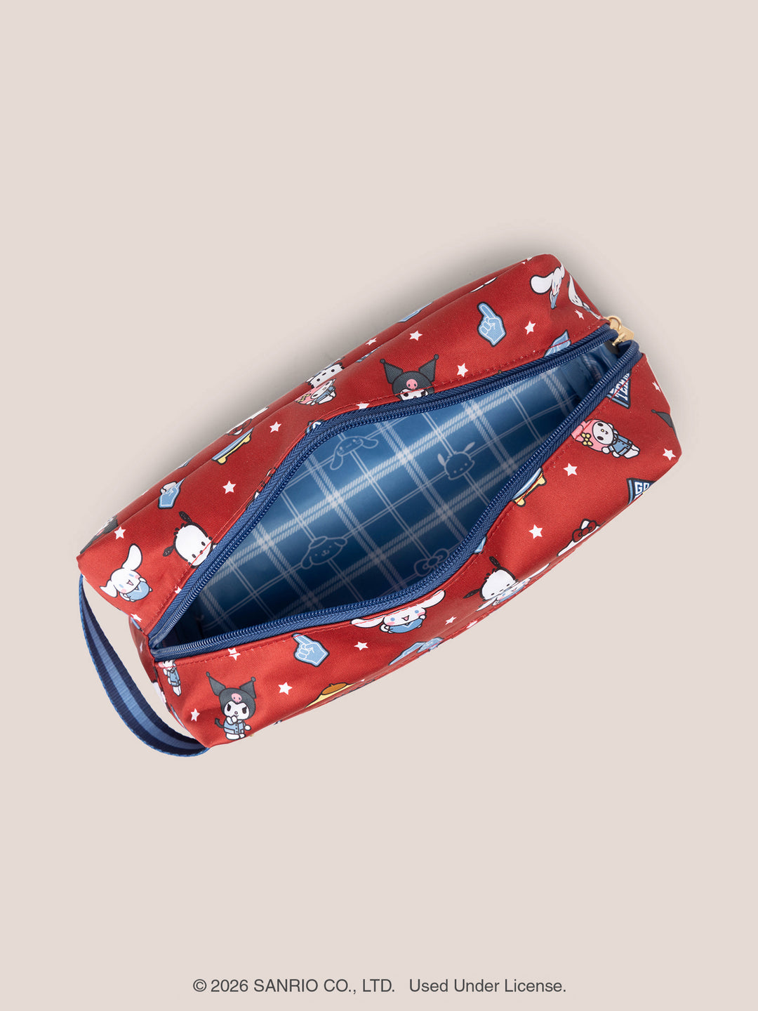 Hello Kitty® × JuJuBe Varsity Be Dapper Toiletry Cosmetic Bag – Red and Navy