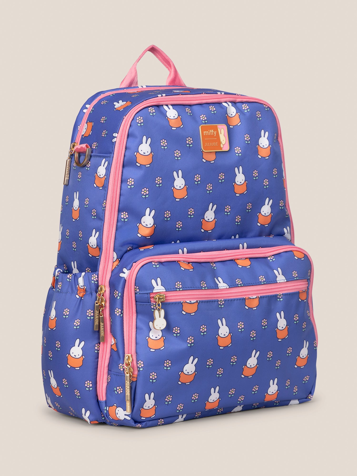 Miffy Flower Fields Zealous Diaper Bag Backpack - Blue & Orange