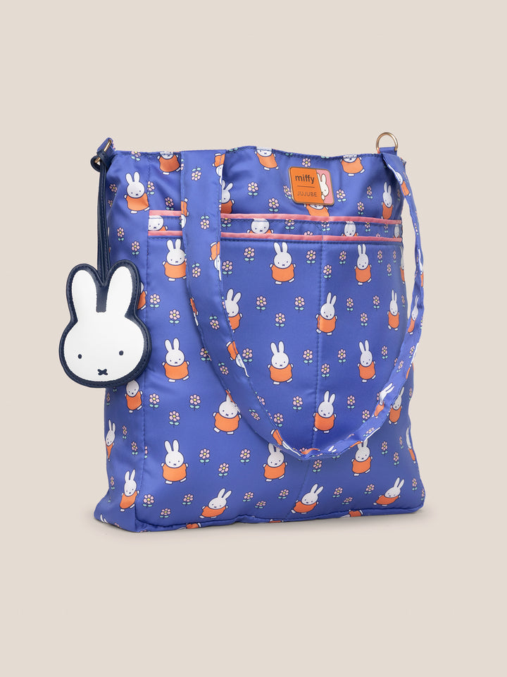 Miffy Flower Fields Be Light Tote Bag - Blue &amp; Orange
