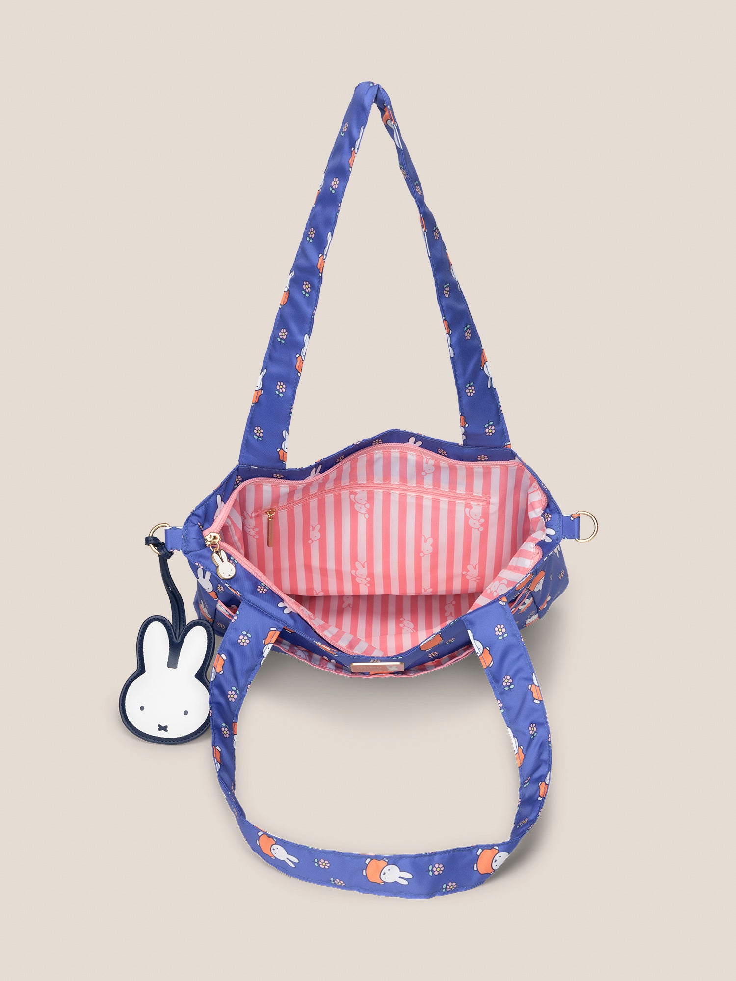 Miffy Flower Fields Be Light Tote Bag - Blue & Orange