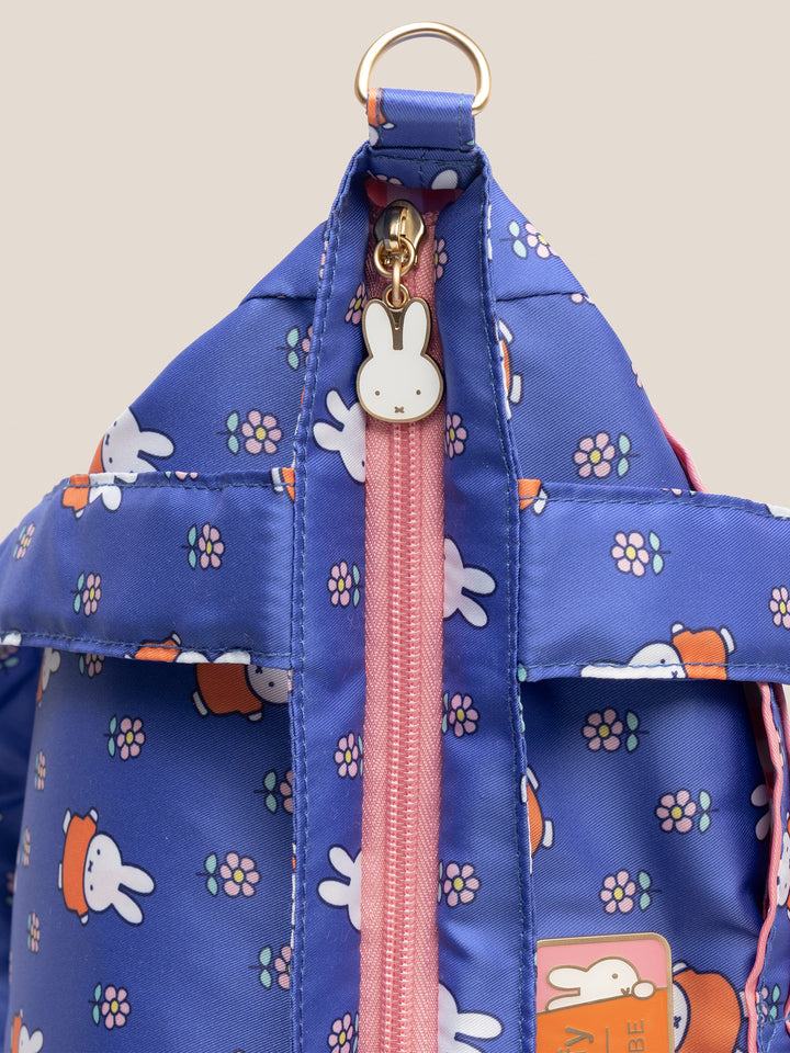 Miffy Flower Fields Be Light Tote Bag - Blue &amp; Orange