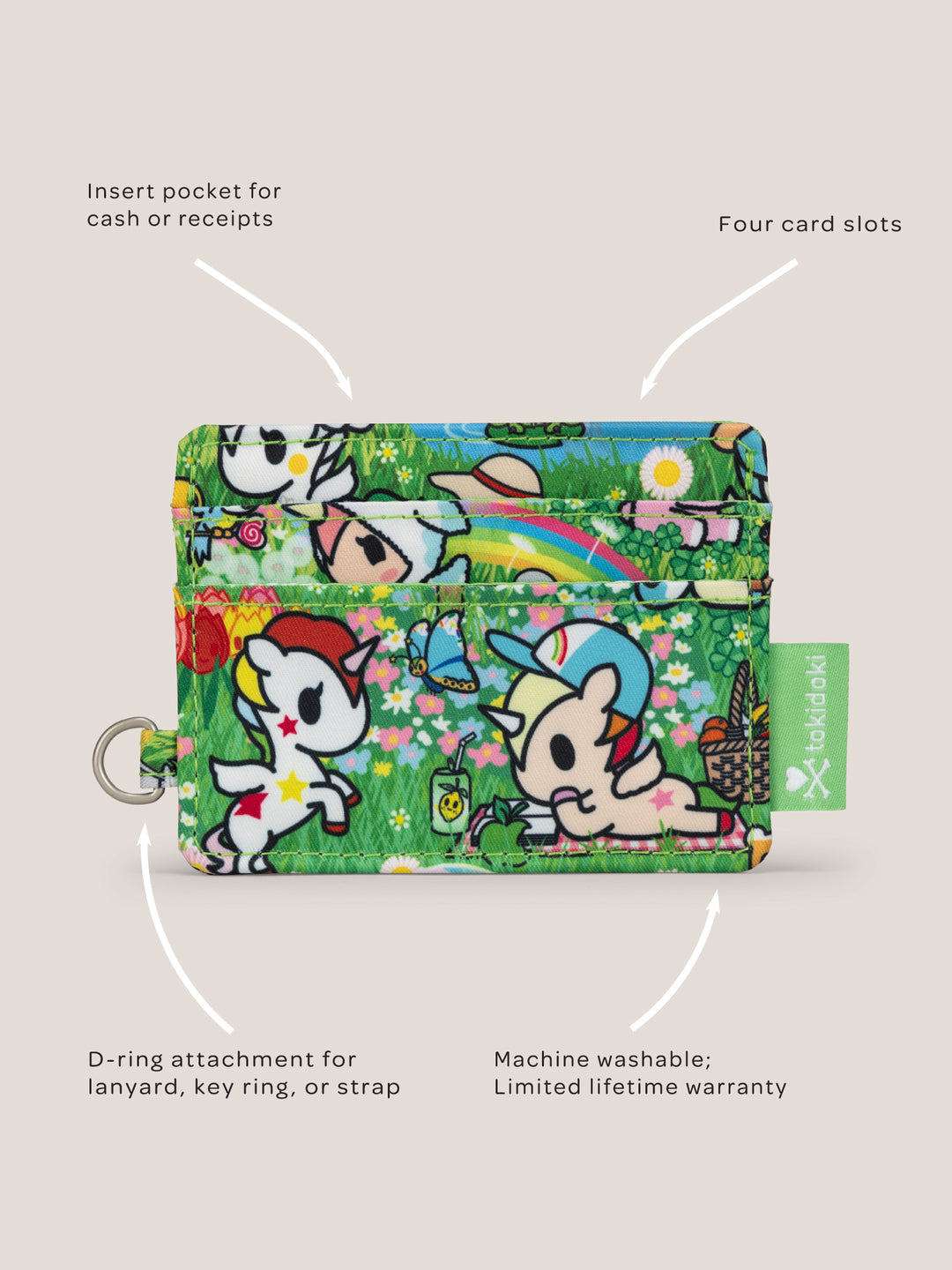 tokidoki Be Charged Card Case - Meadow Blooms