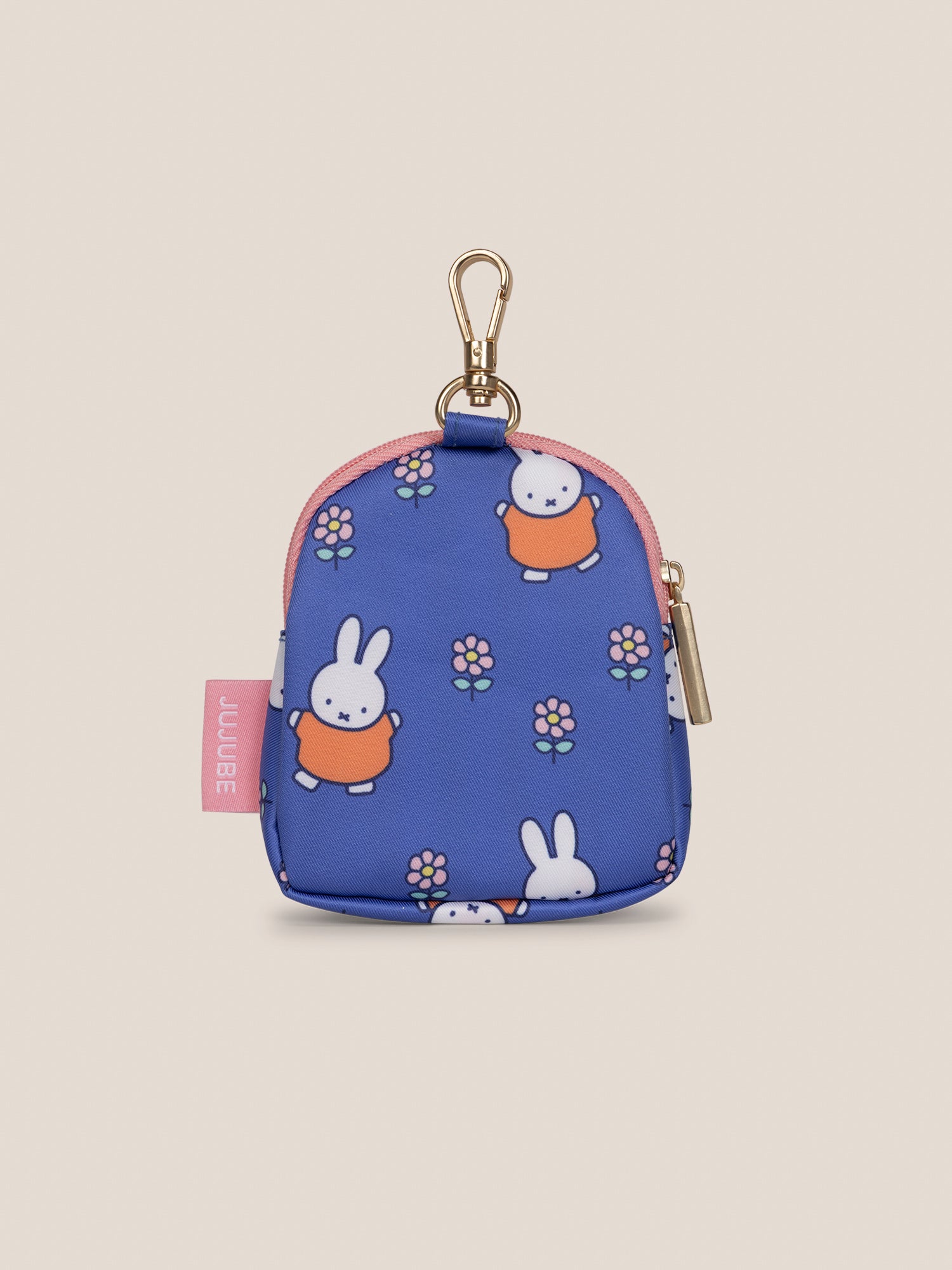 Miffy Flower Fields Dome Pouch Charm - Blue & Orange