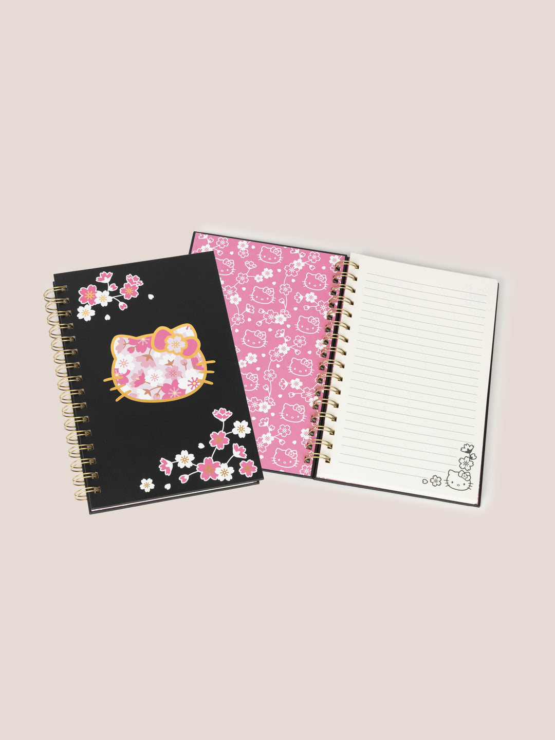 Hello Kitty® × JuJuBe Cherry Blossoms Zealous Backpack + Insulated Bottle Bag + Medium Spiral Notebook Bundle