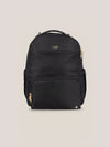 JuJuBe Classic Diaper Backpack in Black – front view of durable machine-washable diaper bag with adjustable shoulder straps and top carry handle