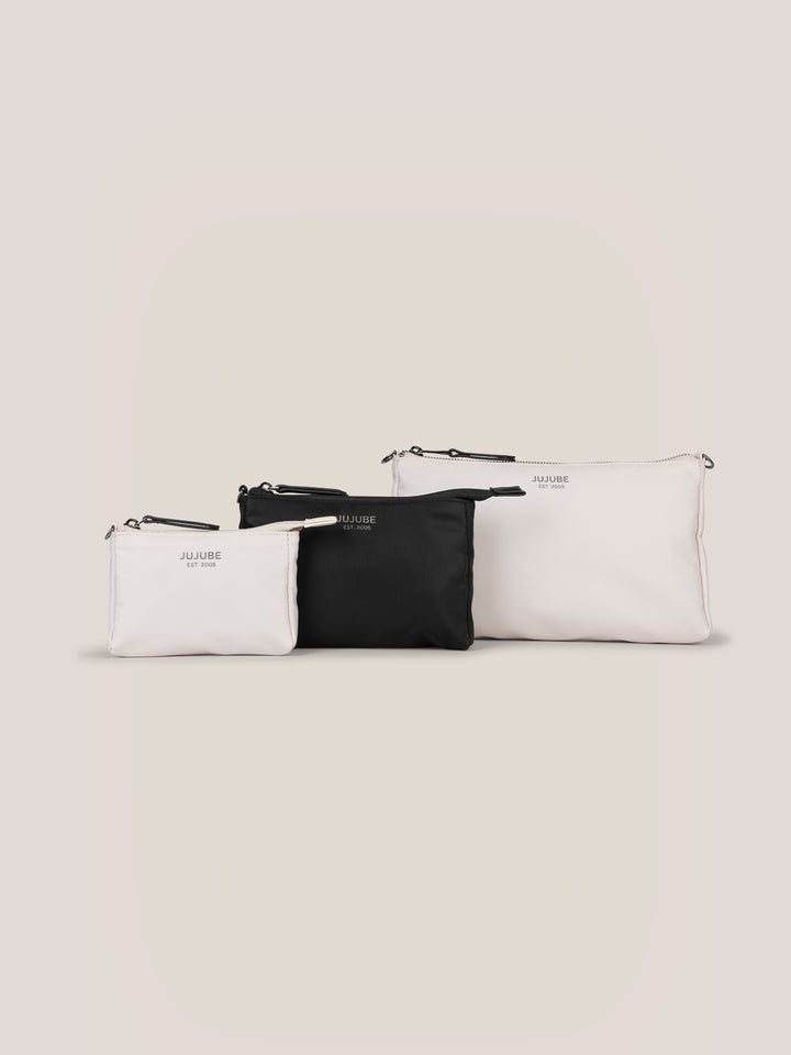 Witney Carson 3-piece Pouch Set - Cloud &amp; Black